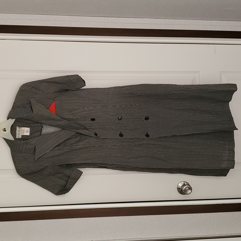 Pinstripe black and white dress